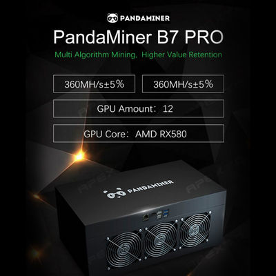 64 Bit 8GB 220V 360MH/S Panda Miner B7 B7 Pro ETH Mining Machine