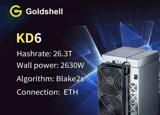 200x264x290mm KD6 Kadena Miner 29.3T Goldshell KD6 Miner 2650W